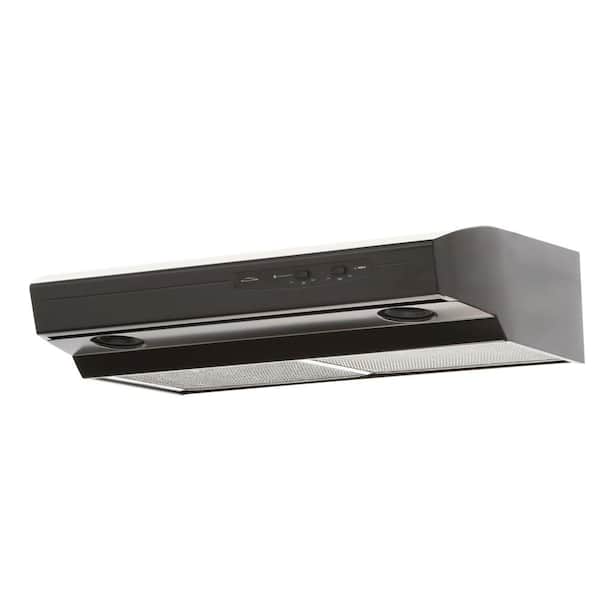 Broan-NuTone 220 CFM Allure I Series 30 in. Convertible Under Cabinet with Light Range Hood in Black