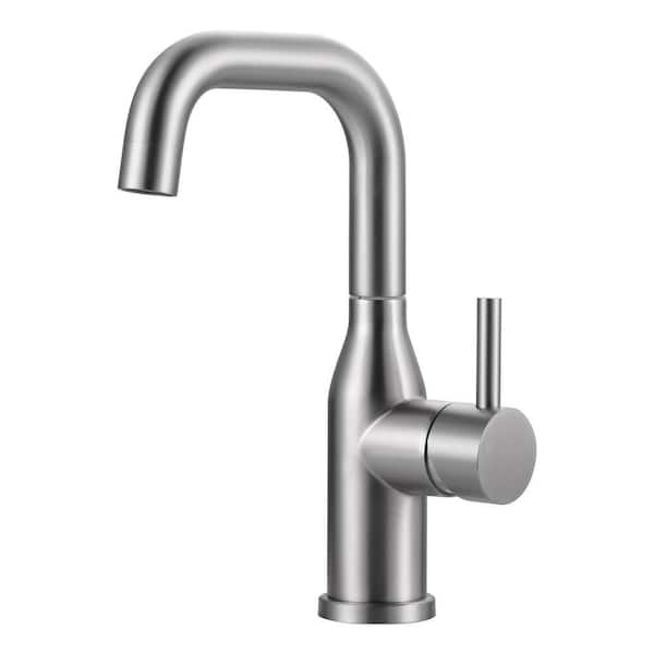 Single Handle Bar Faucet Deckplate Not Included in Spot Free Stainless Steel Brushed Nickel
