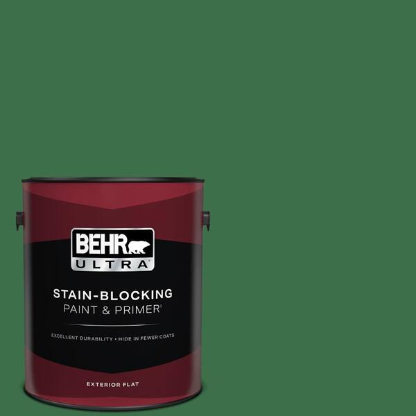 BEHR ULTRA 1 gal. #S-H-450 Parsley Sprig Flat Exterior Paint & Primer