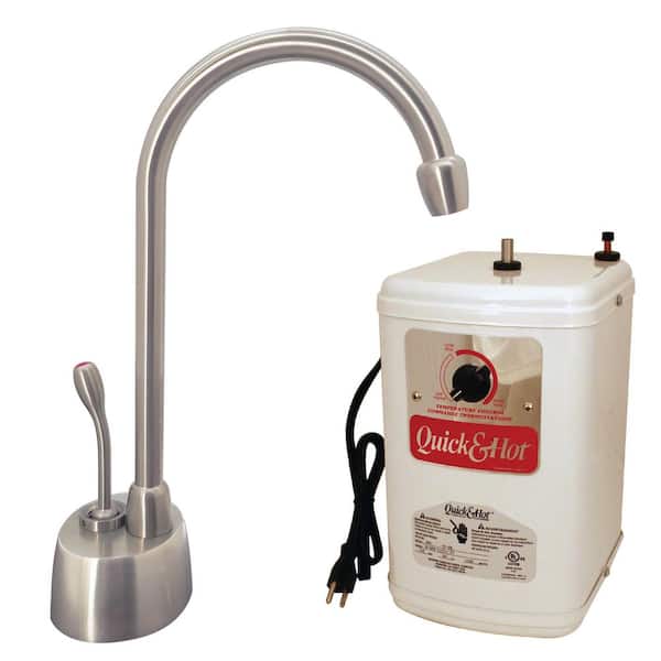 9 in. Velosah 1-Handle Hot Water Dispenser Faucet with Instant Hot Water Tank, Satin Nickel