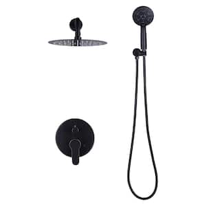 9-Spray Patterns with 1.8 GPM 10 in. Wall Mounted Bathroom Rain Fixed Shower Heads in Oil Rubbed Bronze