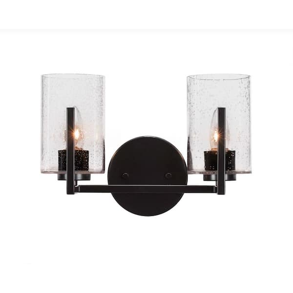 Unbranded Cottonwood 12.75 in. 2-Light Matte Black Vanity Light