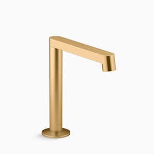 Components Bathroom Sink Spout with Row Design Vibrant Brushed Moderne Brass