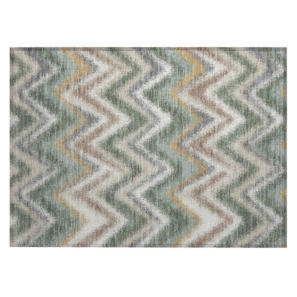 Chantille Machine Washable Indoor/Outdoor Abstract ACN2596 Basil 2 ft. x 3 ft. Accent Rug price history on PriceWatchPro