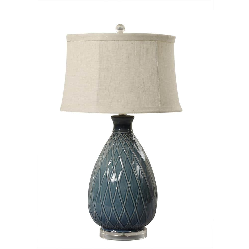 ceramic basket weave lamp