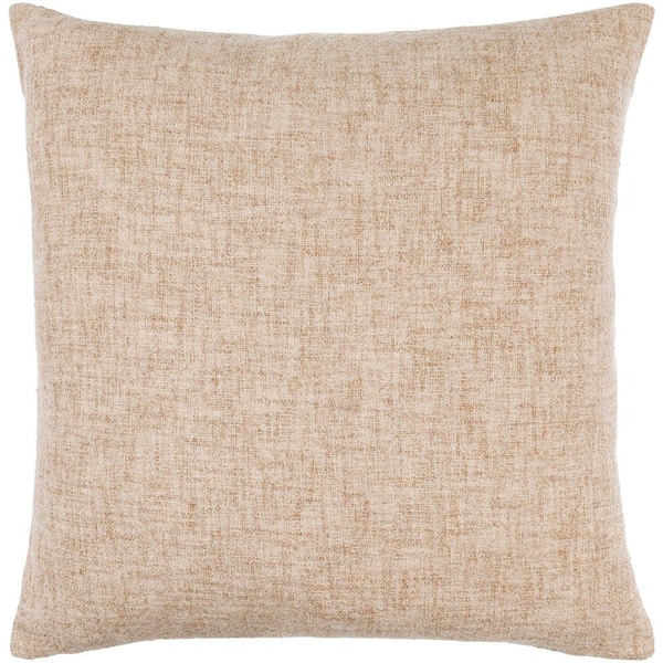 Livabliss Becki Owens Modern Mindy Accent Throw Pillow Cover with Down Insert, 18 in. L x 18 in. W, Camel