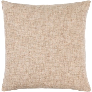 Becki Owens Modern Mindy Accent Pillow Cover with Polyfill Insert, 18 in. L x 18 in. W, Camel