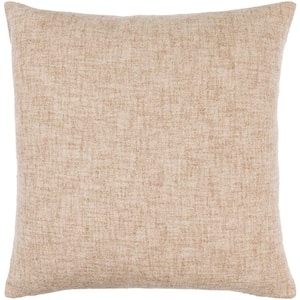 Becki Owens Modern Mindy Accent Pillow Cover with Down Insert, 20 in. L x 20 in. W, Camel