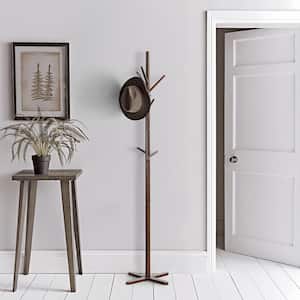 ハンガーラック 70s Long Coat Rack from Les Arcs Lazzara Bichon 72 in. Solid Wood Coat Rack in Dark Brown Finish