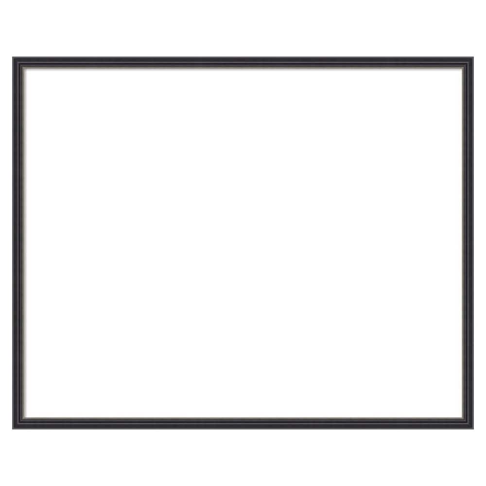 Amanti Art Stylish Black Narrow 31 in. x 25 in. Wood Framed Dry Erase ...