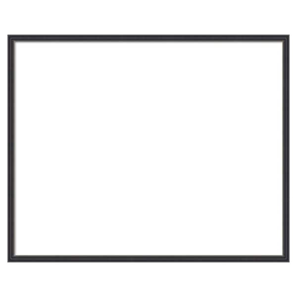 Amanti Art Stylish Black Narrow 31 in. x 25 in. Wood Framed Dry Erase ...