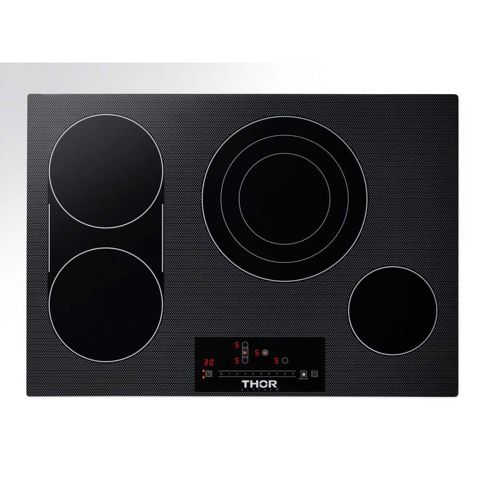 Thor Kitchen 30 in. Radiant Electric Cooktop in Black with 4 Elements including Tri-Ring Element