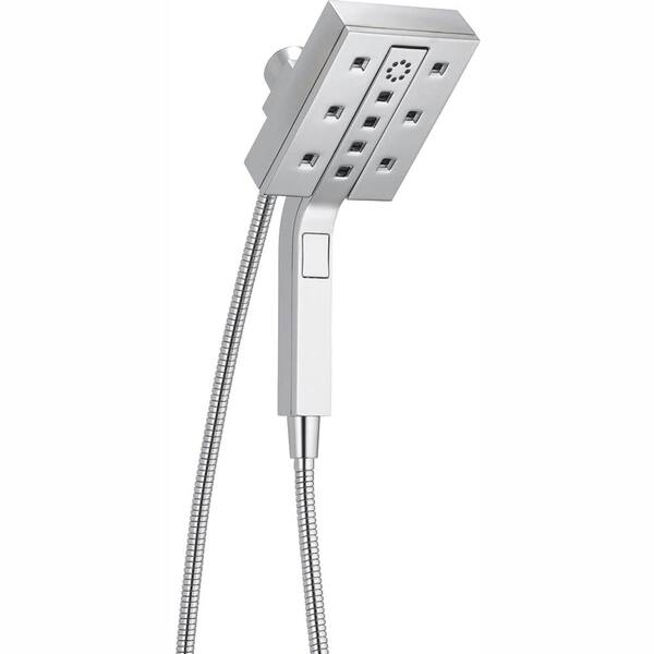 Delta In2ition Two-in-One 4-Spray 4.5 in. Dual Wall Mount Fixed and Handheld H2Okinetic Shower Head in Chrome