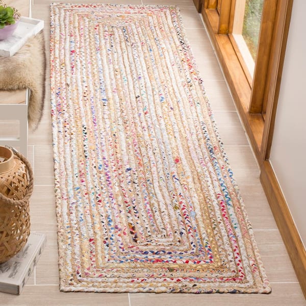Cape Cod Beige/Multi 2 ft. x 6 ft. Border Runner Rug