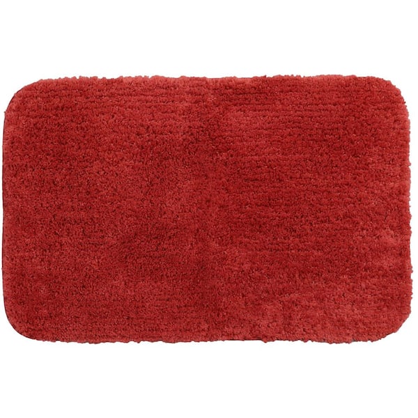 Mohawk Home Duo Red 24 in. x 38 in. Nylon Machine Washable Bath Mat