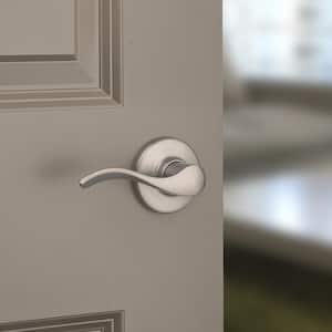 Balboa Satin Nickel Left-Handed Half-Dummy Door Handle featuring Microban Technology