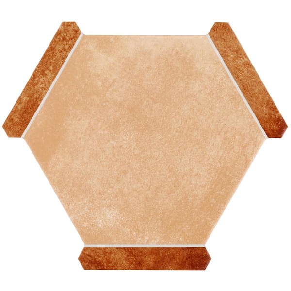 Ivy Hill Tile Samara Terracotta Light 8.66 in. x 0.31 in. Matte Porcelain Hexagon Floor and Wall Tile Sample
