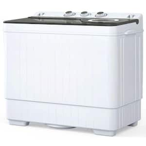 0.288 cu. ft. Top Load Washer Twin Washing Machine in White with Built-in Drain Pump