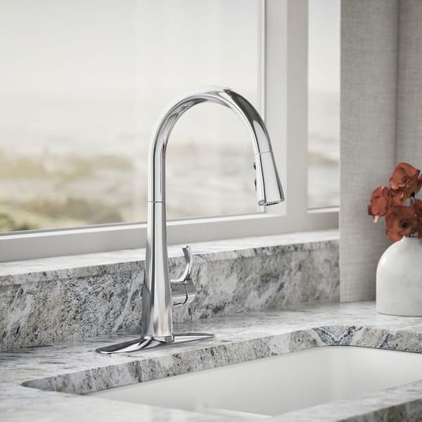 Simplice Touchless Single-Handle Pull-Down Sprayer Kitchen Faucet in Polished Chrome