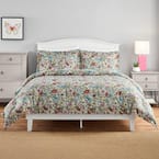 StyleWell Natalie 2-Piece Green Floral Twin Comforter Set FA95464-T - The  Home Depot