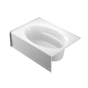 PROJECTA 60 in. x 42 in. Acrylic Left Drain Rectangular Apron Front Bathtub in White