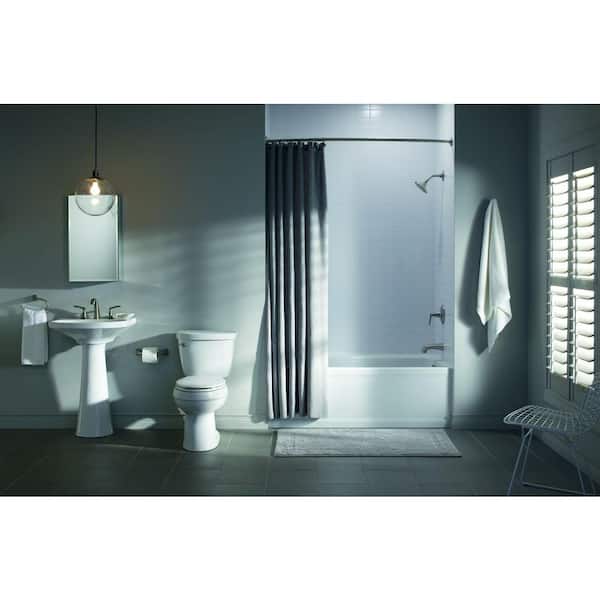 Archer 60 in. x 32 in. Soaking Bathtub with Right-Hand Drain in Ice Grey