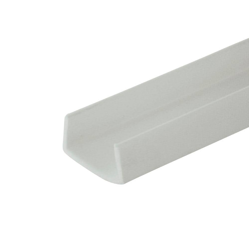 Trusscore 3/4 in. x 1-3/8 in. x 8 ft. Slatwall J Channel White PVC Trim (2  Per Box) RCT34J08 - The Home Depot