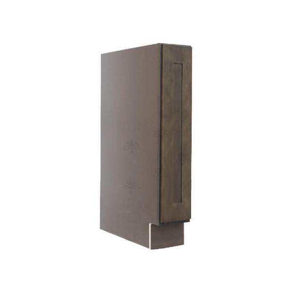 LIFEART CABINETRY Lancaster Shaker Assembled 6 in. x 34.5 in. x 24 in. Base Spice Drawer Cabinet in Vintage Charcoal