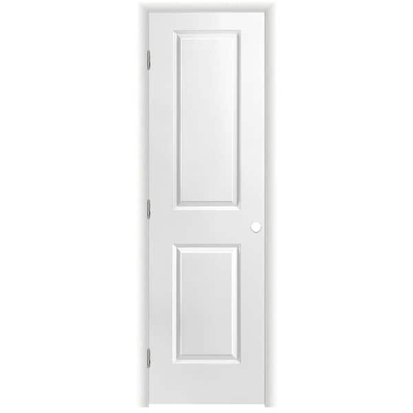 Masonite 24 in. x 80 in. 2 Panel Right-Handed Primed Composite Hollow Core Single Prehung Interior Door 4-9/16 in. Split Jamb