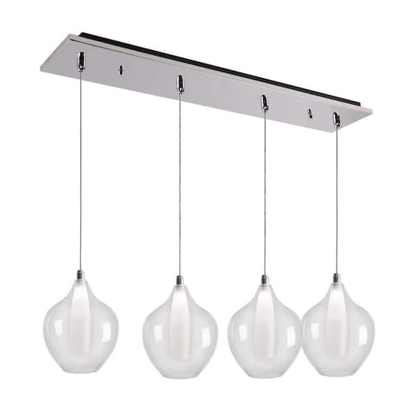 Victoria 29-in Chrome 4-Light Multi Pendant