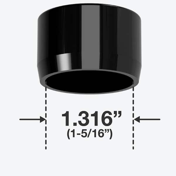 Formufit F001eec-wh-10 PVC External End Cap, Furniture Grade, 1 inch size, White, 10-Pack