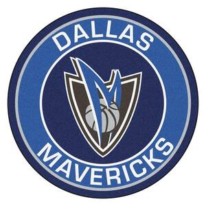 NBA Dallas Mavericks Blue 2 ft. x 2 ft. Round Area Rug