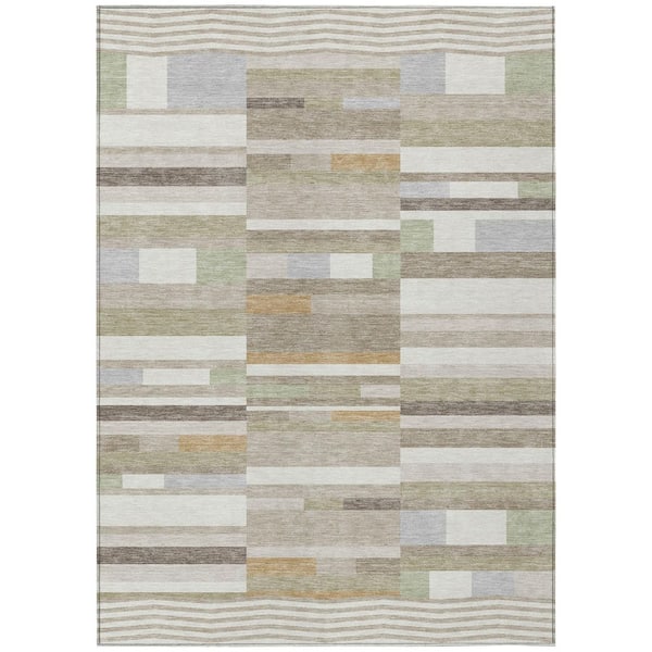 Chantille Machine Washable Indoor/Outdoor Abstract ACN2820 Ivory 9 ft. x 12 ft. Area Rug