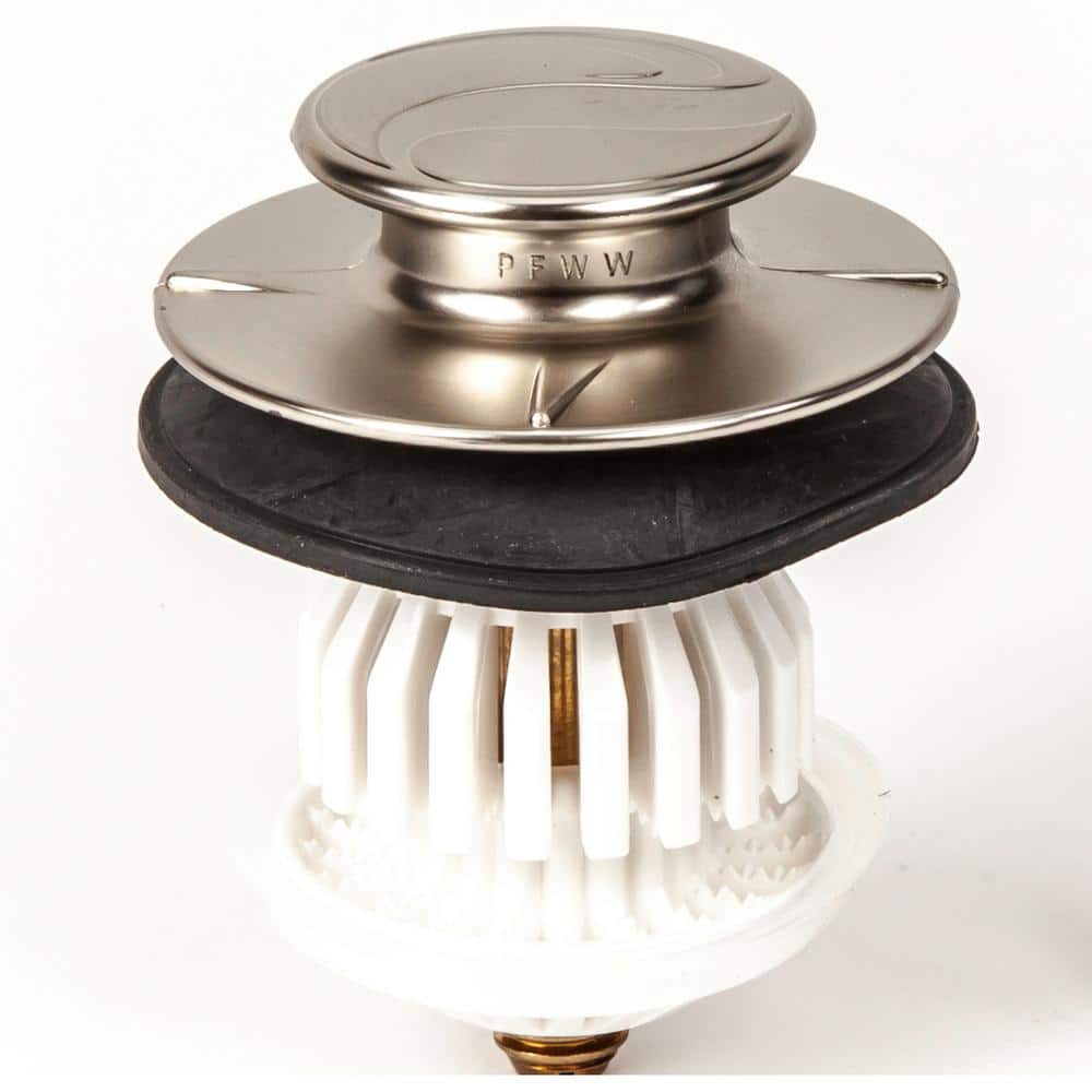 1.5 in./1.25 in. DrainEASY Universal Clog Preventing Tub Stopper/Strainer with 3/8 in. &5/16 in. Fittings Brushed Nickel price history on PriceWatchPro