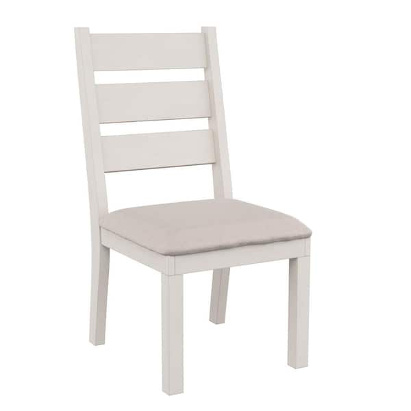 Furniture of America Goss Weathered White Cushioned Dining Side Chair (Set of 2)