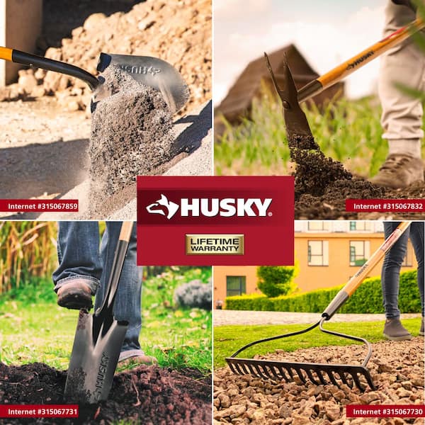 Husky 51 in. Wood Handle 2-Prong Hoe 77802-950 - The Home Depot