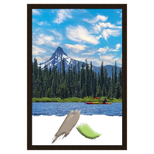 Amanti Art Espresso Brown Wood Picture Frame Opening Size 24x36 in.
