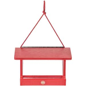 Hopper Bird Feeder Color Pop Collection in Red Recycled Plastic