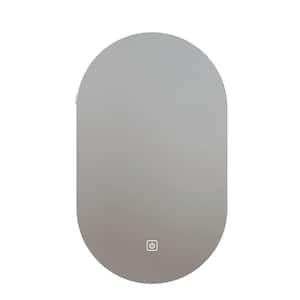 Claire XL 23.6 in. W x 39.5 in. H Large Oval Frameless Fog Free Corded Wall Mount LED Bathroom Vanity Mirror