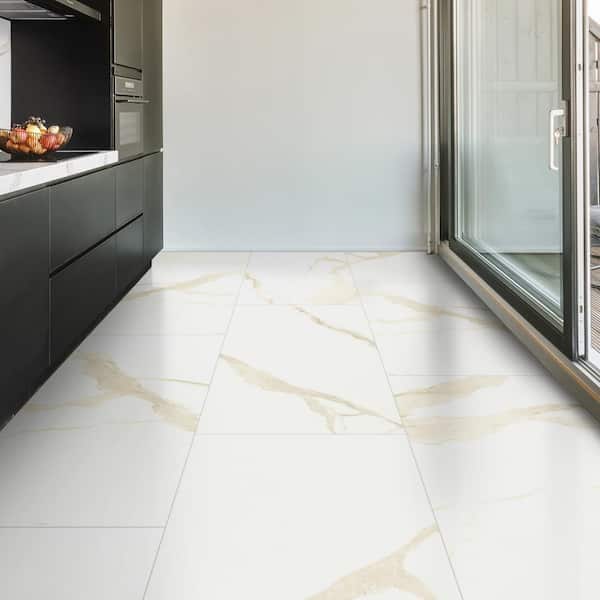 Ader Calacatta 24 in. x 48 in. Matte Porcelain Marble Look Floor and Wall Tile (432 sq. ft./Pallet)