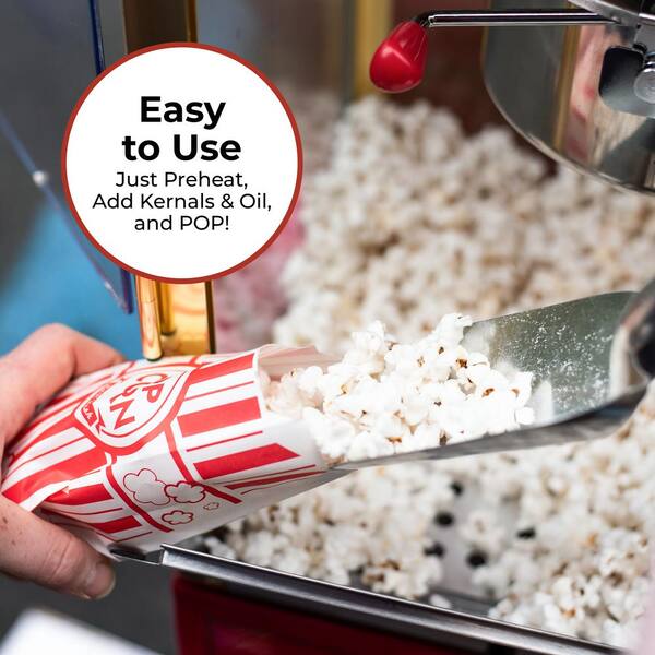 Nostalgia NKPCONCRT10RD 10 oz. Concession Popcorn Machine