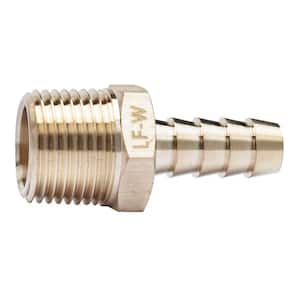 5/16 in. ID Hose Barb x 3/8 in. MIP Lead Free Brass Adapter Fitting (5-Pack)