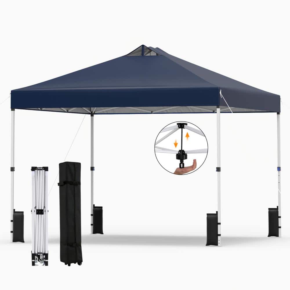 10 ft. x 10 ft. 210D Oxford Commercial Pop-Up Canopy Tent with Center Lock, Blue price history on PriceWatchPro
