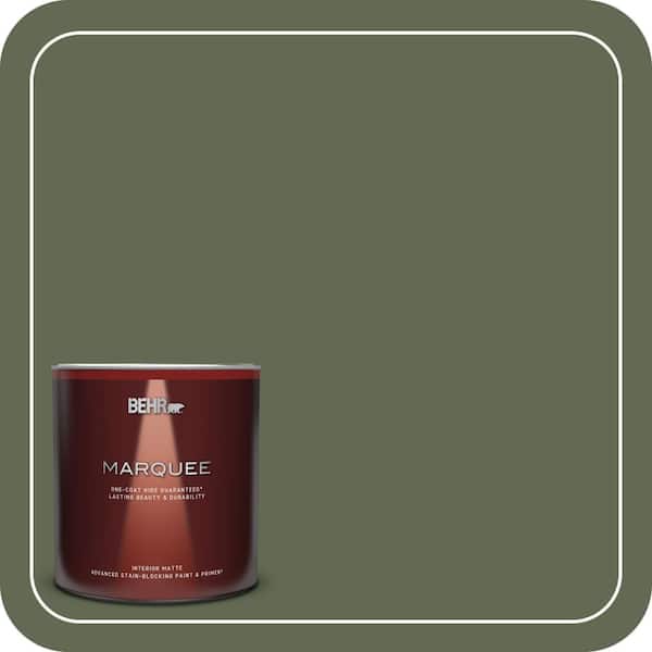 BEHR MARQUEE 1 qt. #ICC-87 Rosemary Sprig Matte Interior Paint & Primer