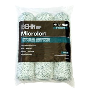 Microlon 9 in. x 7/16 in. Woven Microfiber Paint Roller Cover (3-Pack)