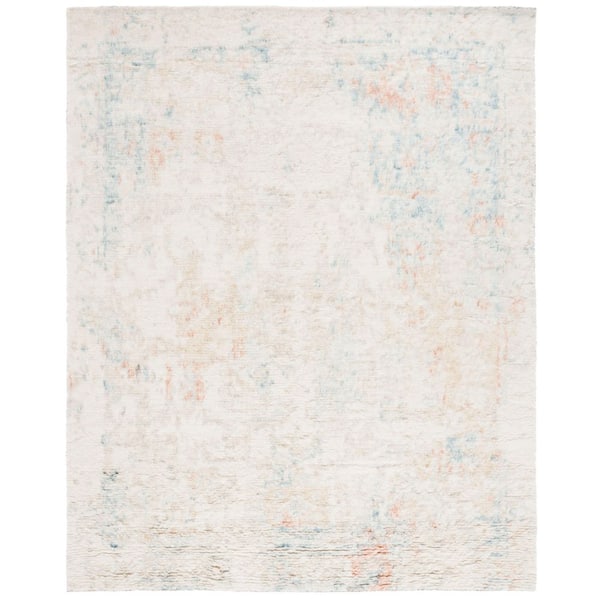 Tribeca 9 ft. x 12 ft. Blue/Rust Abstract Area Rug