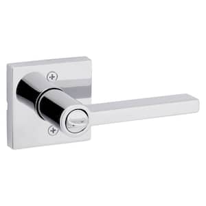 Halifax Square Polished Chrome Keyed Entry Door Handle Featuring SmartKey Security