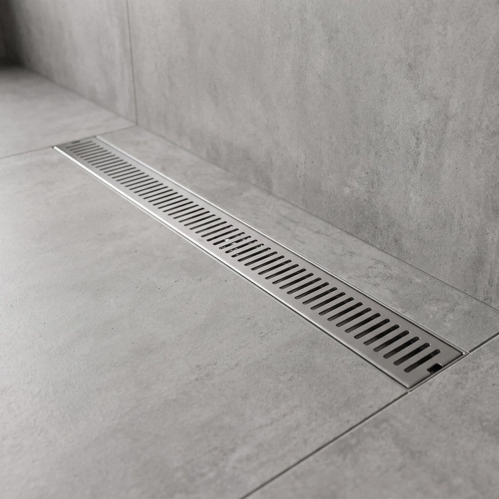 VIGO Elan 24 in. Linear Shower Drain in Brushed Nickel VG07002BN