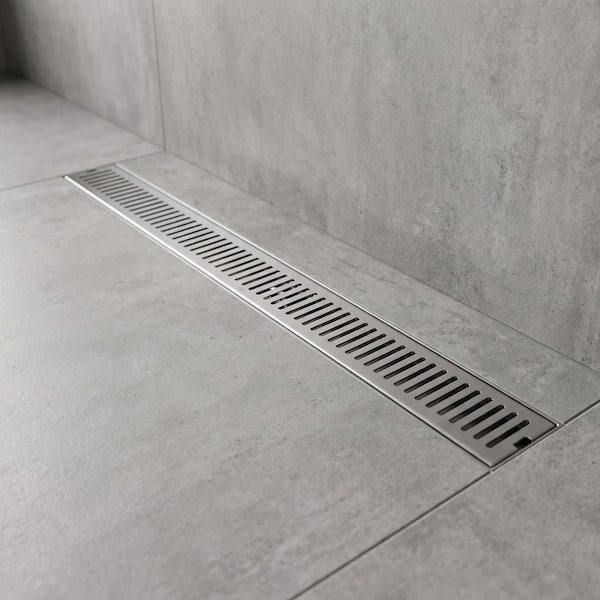 Elan 24 in. Linear Shower Drain in Brushed Nickel