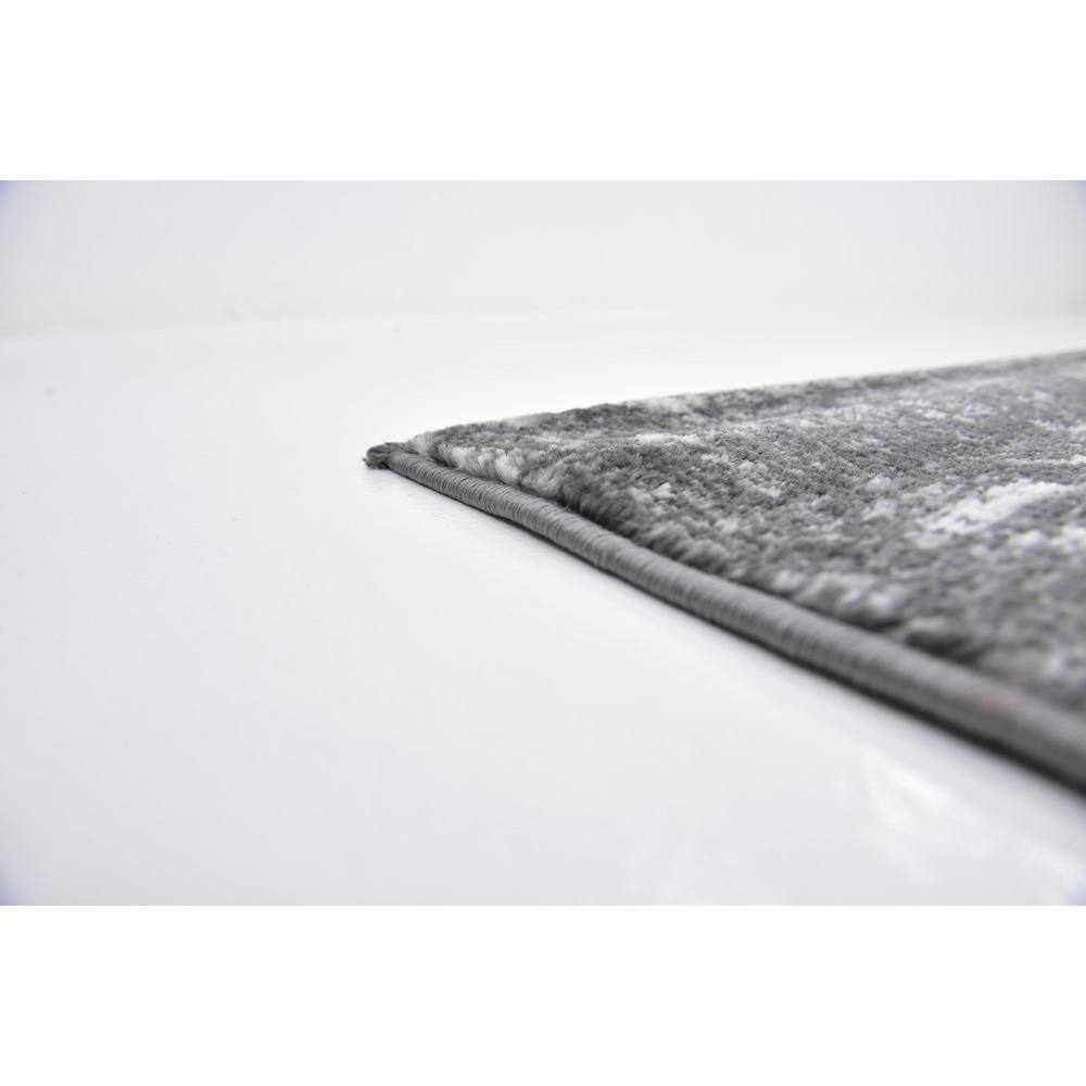 Dark Gray Rectangular Stain-Resistant Synthetic Area Rug